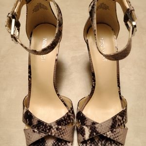 Nine West snake skin wedges